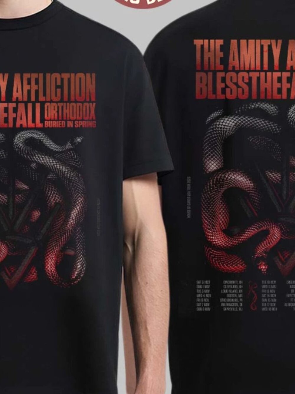 The Amity A 2026 USA Tour Schedule Dates With Bless T Fall Orthodox T Shirt